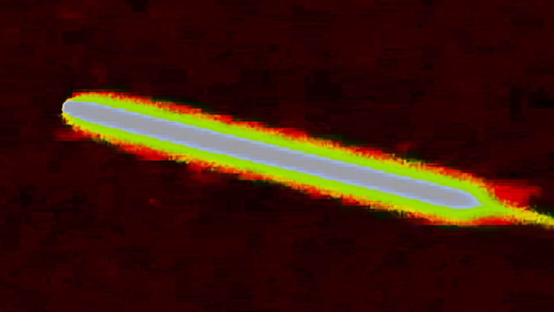 2-06-2021 UFO Red Cigar Band of Light WARP Flyby 2000mm FSIR RGBYCML Analysis E